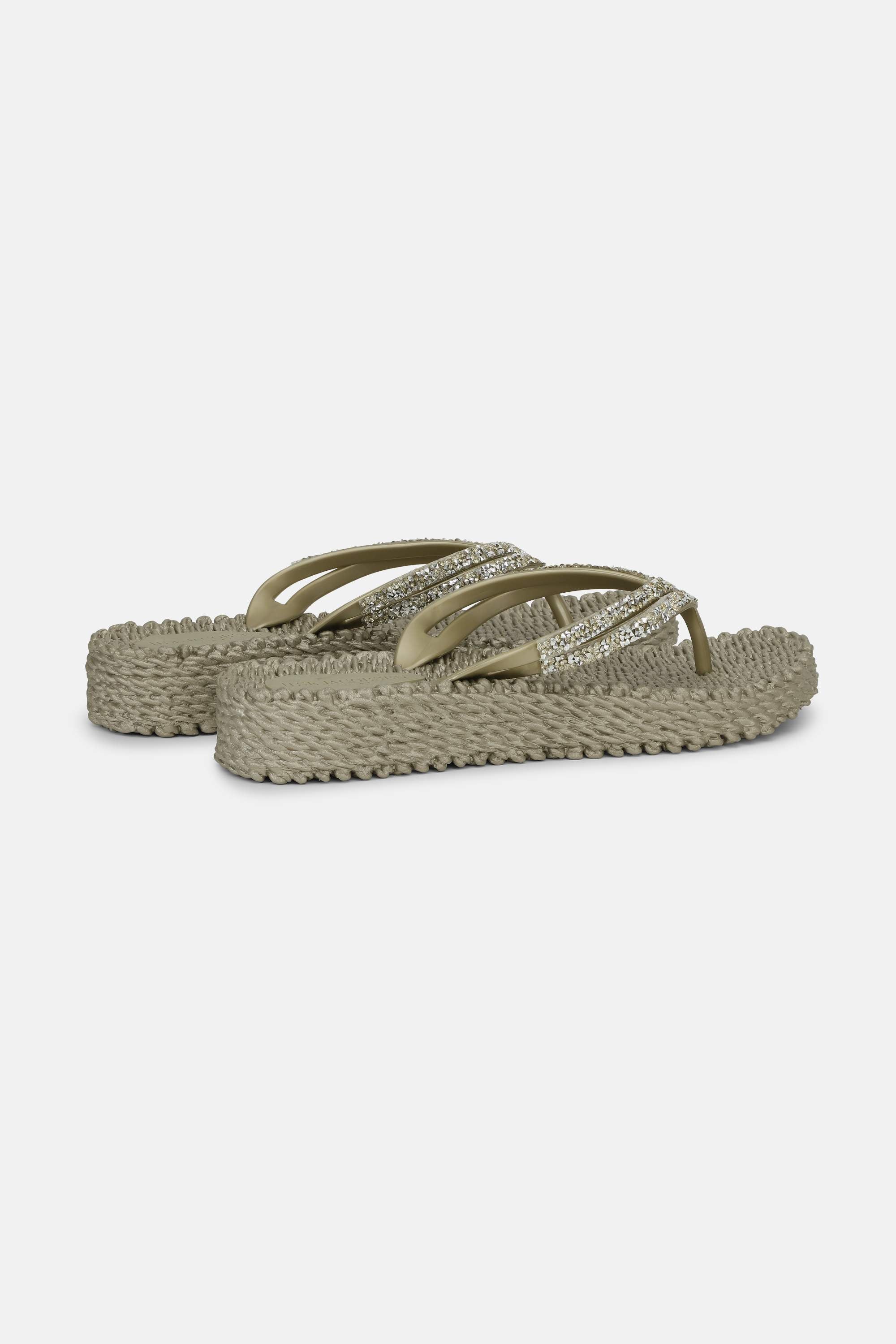 Platform Flip-flops Glittersten - Platin